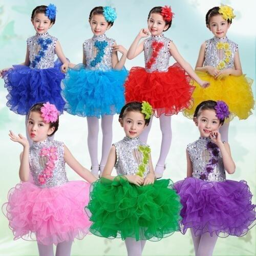 7 Colors Girls Tutu Skirt Fluffy Children Ballet Kids Pettiskirt Baby Girl Skirts Childrens Jazz Performances Stage Dance Skirt