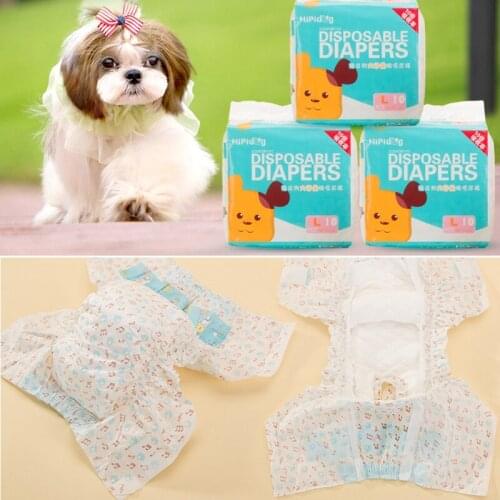 10 Pcs Super Absorption Physiological Pants Dog Diaper Diapers For Dogs Pet Male Female Dog Disposable Leakproof XXS/XS/S/M/L
