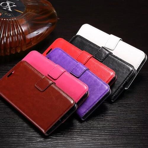 100pcs/lot Crazy Horse PU Leather Stand Case with card slot For LG G6 / K10 2017