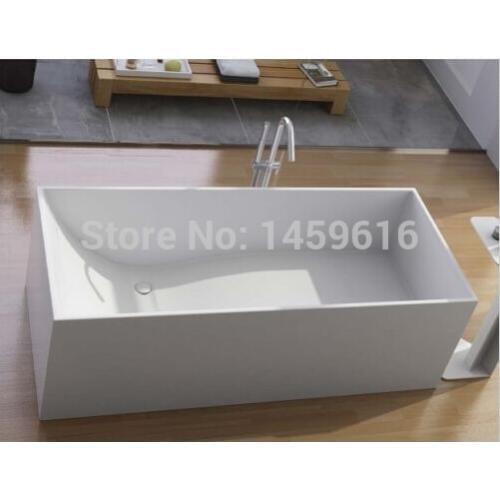 1700 X 720 X 550 MM BECCO DESIGNER SOLID SURFACE BATHTUB - STONE FINISH CORIAN FREESTANDING BATHTUB 1011