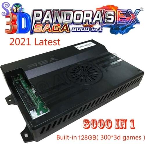 2021 New Pandora Box 3d Saga EX 8000 in 1 Game Board Wifi Download More Arcade Games support Save high score record