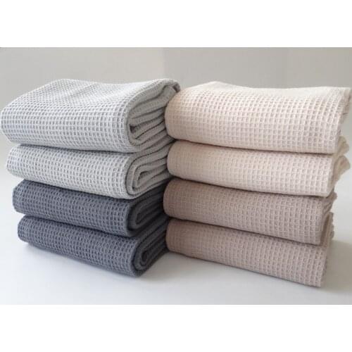 5Pcs/Lot Large Linen Napkins Restaurant Table Cotton Napkin Waffle Embroidery Dish Towel Kitchen Towel Cleaning Cloth Tea Towel