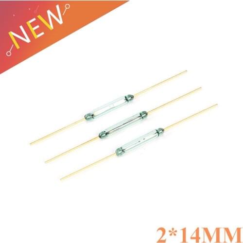 5pcs/lot MKA-14103 Dry Reed Pipe Magnetic Control Switch 2*14 mm Normally Open Magnetic Induction Switch