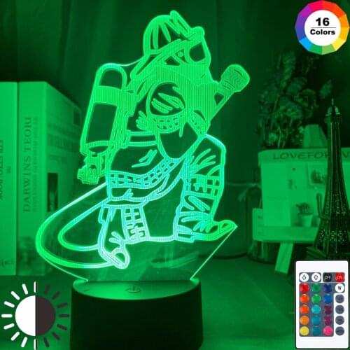 Acrylic 3d Illusion Led Night Light Firemen Figure Nightlight for Room Decoration Lighting Cool Gift for Firefighters Table Lamp