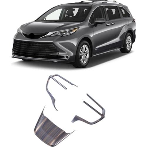 For Toyota Sienna 2021 2022 XL40 Accessories New listing Product ABS Mahogany Steering Wheel Trim Cover interior decoration CN