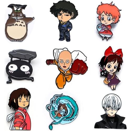 BG419 Dongmanli Anime Figure Collection Hard Enamel Pin and Brooches Women Lapel Pin Backpack Bags Badges Kids Gifts