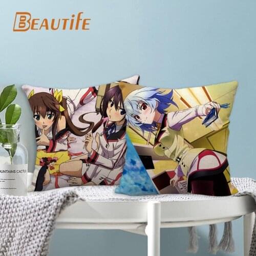 Infinite Stratos Anime Pillowcase Bedroom Home Decorative Cover 45x45cm Square Zipper Pillow Cases Cotton Linen Fabric No Fade