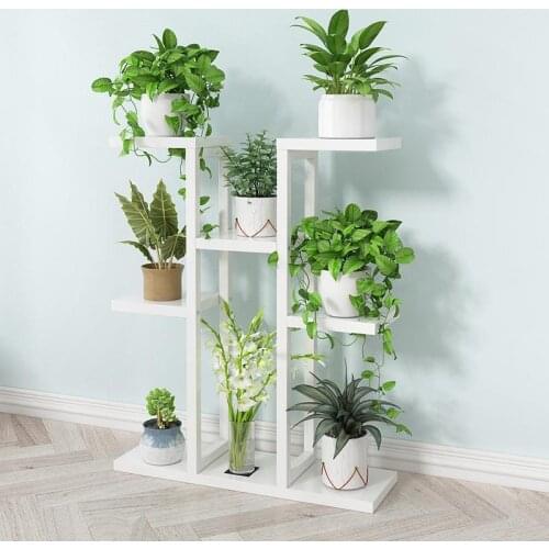 Madera Wooden Shelves For Estanteria Escalera Varanda Indoor Repisa Para Plantas Balcony Shelf Plant Rack Outdoor Flower Stand