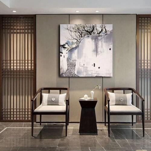 DIY colorings pictures by numbers with Wu guanzhong ink painting picture drawing painting by numbers framed Home