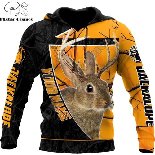 Jackalope Custom name 3D Printed Fashion Mens Autumn Hoodie Sweatshirt Unisex Streetwear Casual Zip Jacket Pullover KJ526