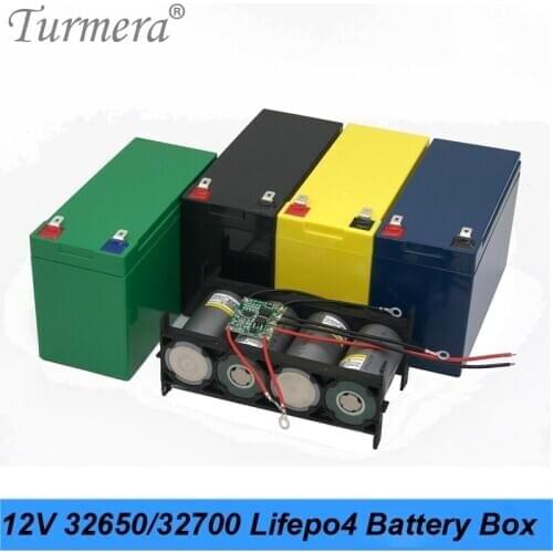 Turmera 32650 32700 Lifepo4 Battery Storage Box with 1x4 Bracket for 12V 7Ah Uninterrupted Power Supply and E-bike Battery Use A