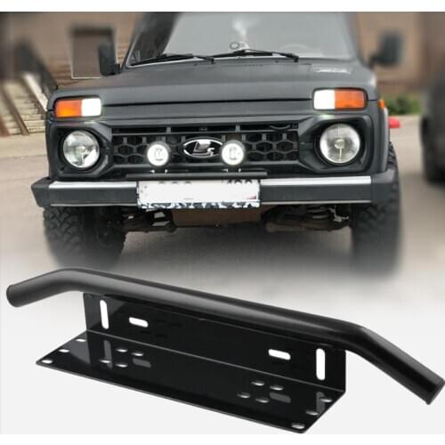 1PC Bull Bar Front Bumper License Plate Mount Bracket Aluminum Alloy Holder for Off Road Car SUV Truck Work Lamp LED Light Bar