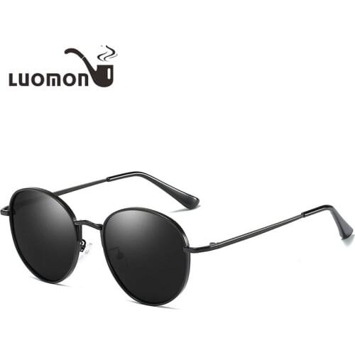 LUOMON Round Sunglasses Man Driving Glasses Glare-Resistant Fashion Vacation Sunglass Unisex Polarized Classic Eyeglasses