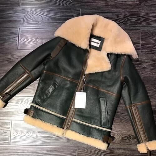Real ladies shearling women lambskin jacket suede sheepskin outwear