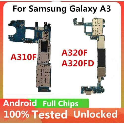 For Samsung Galaxy A3 A310F A320F A320FD Motherboard Orignal Mainboard Full Chips Replacement Logic Board With Android System