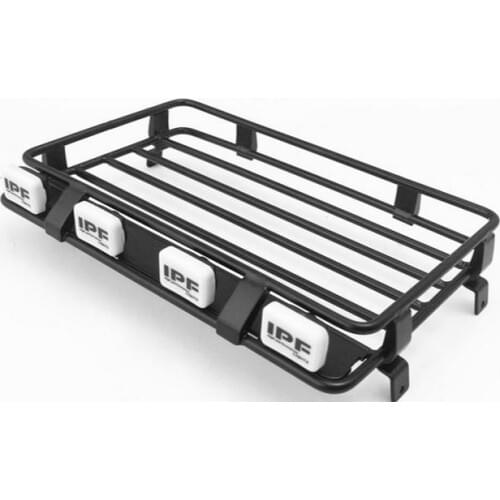 Metal Roof Luggage Rack Tray with led lights ABR For RC4WD 1/10 TF2 MojaveToyota Land Cruiser Body RC RC4WD LWB TF2