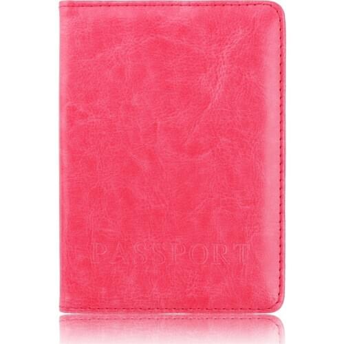 2019 Fashion Black PU Leather Passport Holder Protector Wallet Business Card Soft Passport Cover Black Card Holder