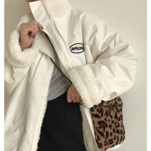 Fashion Lamb Wool Autumn Winter Coat Women Fleece Jacket Two-Sided Jacket WomenS New Korean Style Padded Jacket