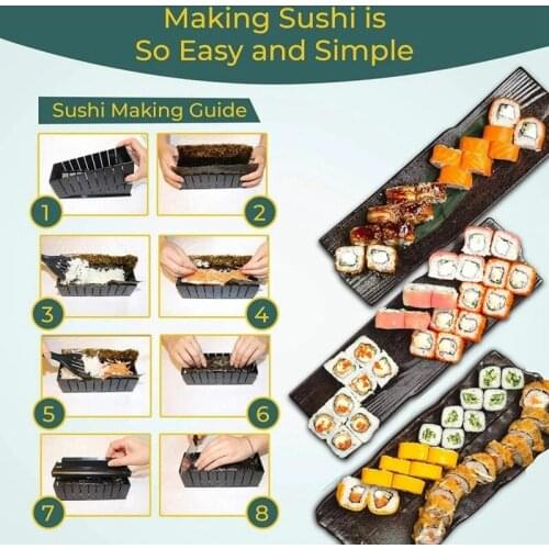 DIY Sushi Making Kit Roll Sushi Maker Rice Roll Mold Kitchen Sushi Tools Japanese Sushi Cooking Tools Kitchen Tools
