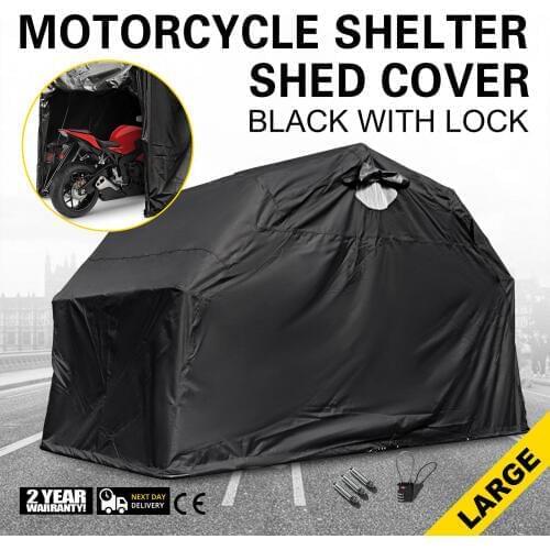 Heavy Duty Large Motorcycle Shelter Shed Cover Storage Tent Secure Safe Superior