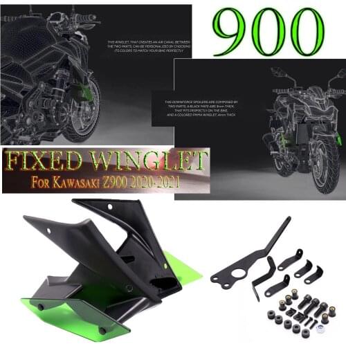 NEW Motorcycle Parts Side Downforce Naked Spoilers Winglet Fixed Wing Winglet Fairing Wing For Kawasaki Z900 Z 900 2020 2021