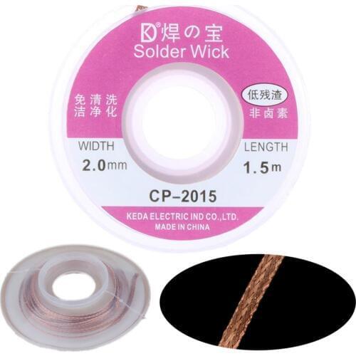 1PCS / 5PCS Desoldering Braid 2.0mm Solder Wick Remover Sucker Flux Wick Cable Copper Wire Lead Length 150cm