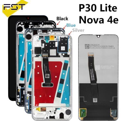 2312*1080 LCD With Frame For HUAWEI P30 Lite Lcd Display Screen For HUAWEI P30 Lite Screen Nova 4e MAR-LX1 LX2 AL01