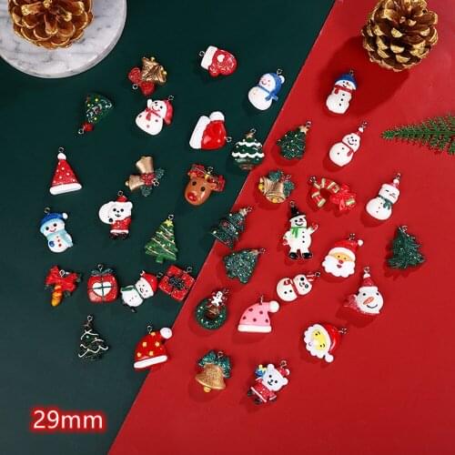 Charms Christma Bell Flat back Resin Cabochons for Jewelry making 10pcs Scrapbooking DIY Jewelry Craft Decoration Accessories