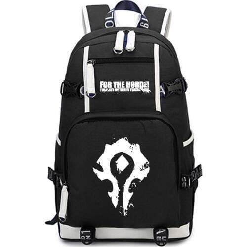 Hot World of Warcraft Backpack Casual High Quality Laptop Mochila Beautiful Teens Men Women Boys Girls Daily Rucksack