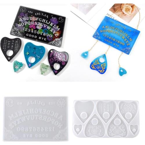 Ouija Board Resin Molds Silicone Kit, Make Your Imagination to Create Various Ouijas of Different Colors and Patterns