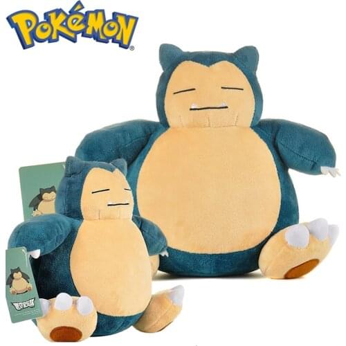 Cute Pokemon Snorlax Plush Dolls Kawaii Cartoon Pokémon Anime Jigglypuff Squirtle Bulbasaur Short Stuffed Model Toys Kids Gift