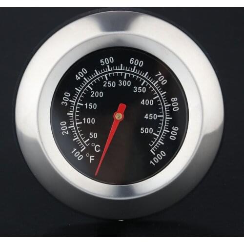 100-1000F Thermometer Temperature Gauge BBQ Barbecue Charcoal Grill Smoker 3inch/75mm Face Cooking Tools 304 Stainless Steel
