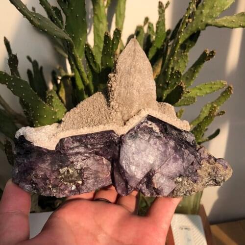 Natural Stone Decoration Fluorite Pyrite A Variety Of Mineral Symbiosis Ornaments Handicrafts symbiotic Primary Ore Standard