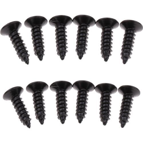 12pcs Pickguard Screws Steel with Nickelplate For Style Guitar Fits for Telecaster Stratocaster Parts