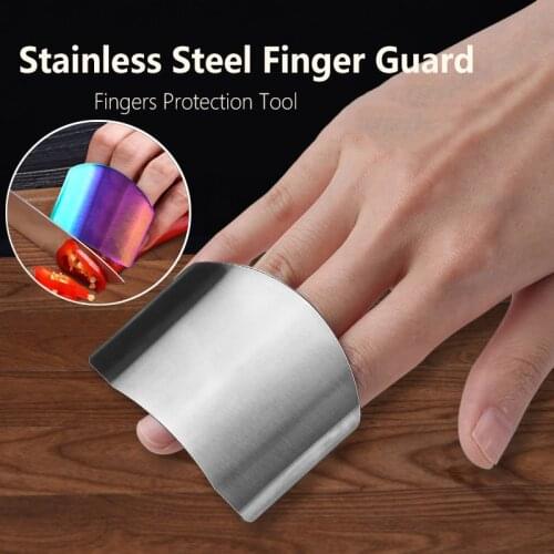 Fingers Guard Protect Stainless Steel Hand Protector Vegetable Cutting Knife Cut Finger Protection Kitchen Gadgets Tools