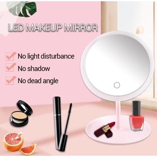 Makeup Mirror With Light Make Up Led Mirror Touch Screen Switch Mirrors for Countertop Cosmetic Makeup
