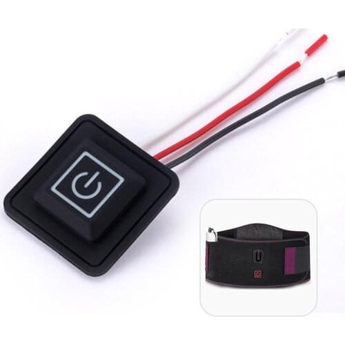 1Pcs 3.7-12V Silicone Button Switch Heated Vest Pants Gloves Electirc Heating Waistband Temperature Controller Rheostat Switch