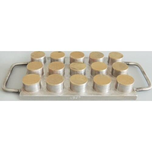 15 Holes Slots 26mm Manual Pressed Mold Match 26mm Aluminum Eyeshadow Pan, Eyeshadow Powder Press Iron Mold