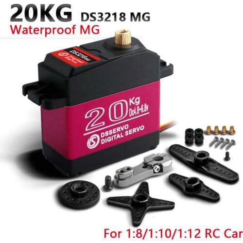 1X Waterproof rc servo DS3218 Update and PRO high speed metal gear digital servo baja servo 20KG/.09S for 1/8 1/10 Scale RC Cars
