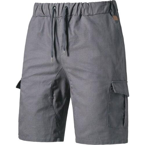 2021 Summer New Cargo Shorts Men Jogger Shorts Men Casual Loose Solid Color Men Shorts Male Clothing With Pocket Plus Size