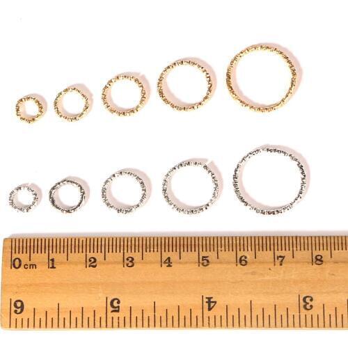 50pcs/lot 5/7/9/12/16mm Gold Silver Color Single Loops Round Closed Rings Connect Rings For DIY Jewelry Making Findings