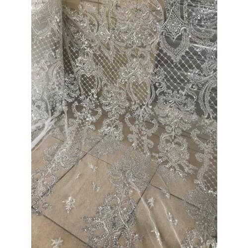 African net lace fabric ZH-168682 embroidered tulle lace with good quality for wedding dress