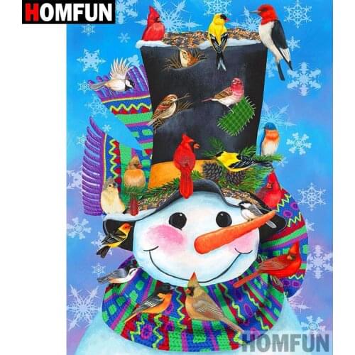 HOMFUN 5D DIY Diamond Painting Full Square/Round Drill "Cartoon snowman" Embroidery Cross Stitch gift Home Decor Gift A09221
