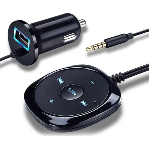 BC20 Bluetooth Car Kit Handsfree Speakerphone Bluetooth 2.1 with 5V 2.1A USB Car Charger for Mobile Smartphone