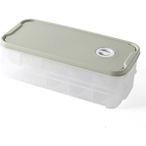 Household Refrigerator Double layer Dumplings Box Tray Kitchen Food Storage Container Plastic Containers with Lids