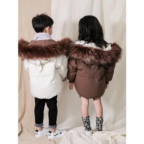 Baby Boys Girls Down Jacket Children Kids Winter Thick Hooded Outerwear Coat Teens Children Warm Parka Clothes Snow Wear 3-12Y