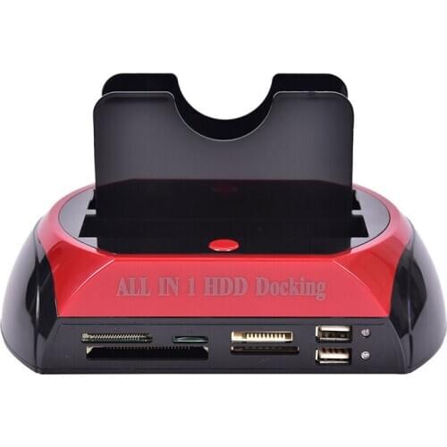 Mobile HDD Docking Station Multifunction Dock Dual Hard Drive Card Reader Upgraded Hard Drive Station Laptop Accessories