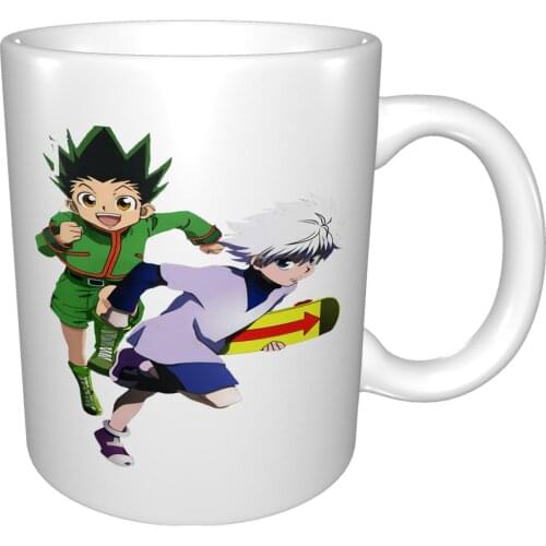 Friends Gon Killua Skateboard Funny Art Hunter X Hunter Anime Black Baseball Baseball Mug Coffee Cup Coffee Mug Friends Mug