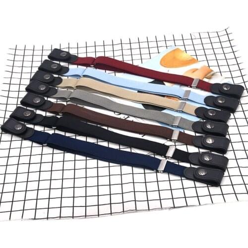 Jeans Elastic Belt Men and Women Invisible Belt Lazy Elastic Belt Belt All-match Simple