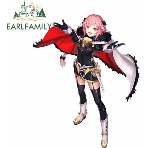 EARLFAMILY 13cm x 10.5cm for Fate Apocrypha Astolfo Tabard Motorcycle Anime Decal Cartoon Car Stickers Waterproof Vinyl Car Wrap